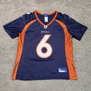Jay Cutler Denver Broncos Reebok NFL Jersey Women’s Large L Blue Orange Vintage